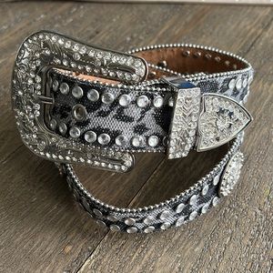 Western leather belt